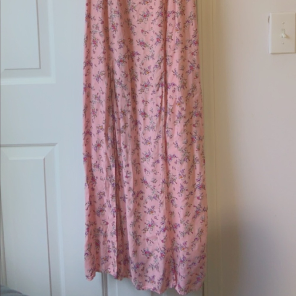 🌷Long pink floral dress🌷